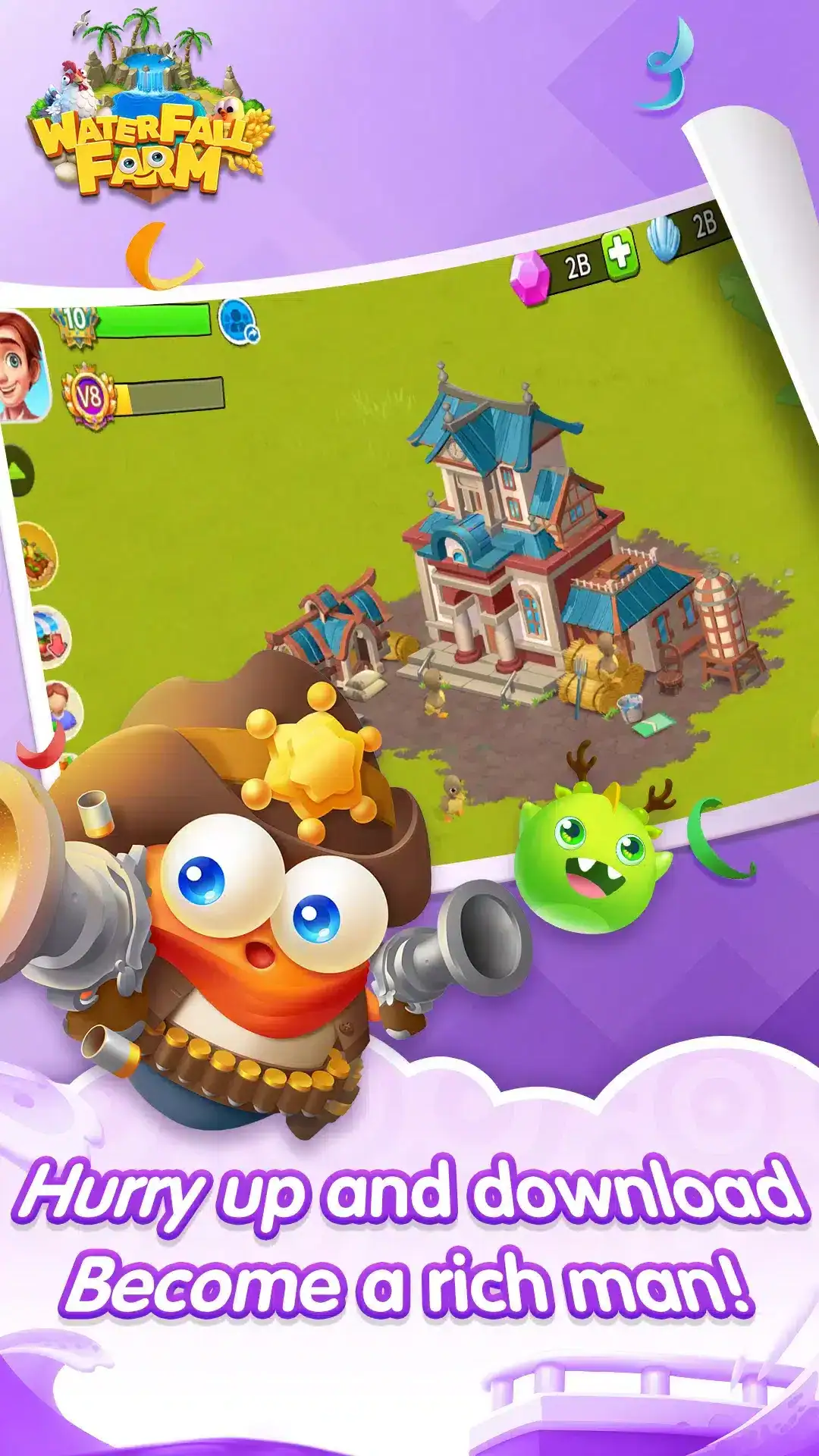 تحميل لعبة Waterfall Farm مهكرة Apk للاندرويد 2026 أخر إصدار مجانا