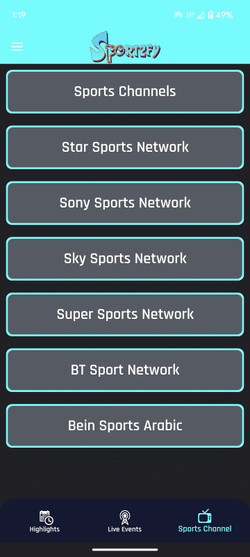 تحميل تطبيق Sportzfy Tv مهكر Apk للاندرويد 2026 أخر إصدار مجانا