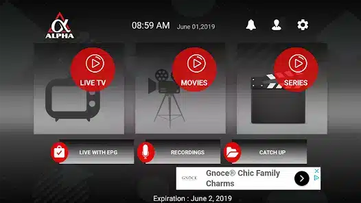 تحميل تطبيق Alpha iptv Apk لمشاهدة القنوات المشفرة للاندرويد 2026 أخر إصدار مجانا