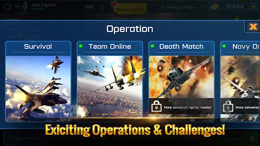 تحميل لعبة Ace Fighter مهكرة Apk للاندرويد 2026 أخر إصدار مجانا