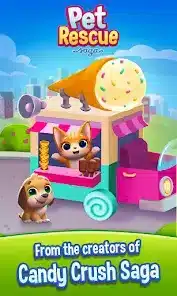 تحميل لعبة Pet Rescue Saga مهكرة Apk للاندرويد 2026 أخر إصدار مجانا