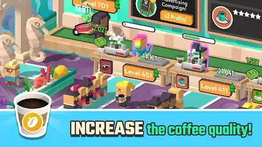 تحميل لعبة Idle Coffee Corp مهكرة Apk للاندرويد 2026 أخر إصدار مجانا