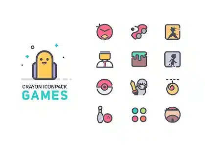 تحميل تطبيق Crayon Icon Pack مهكر Apk للاندرويد 2026 أخر إصدار مجانا