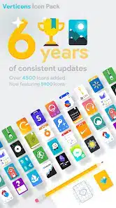 تحميل تطبيق Verticons Icon Pack مهكر Apk للاندرويد 2026 أخر إصدار مجانا