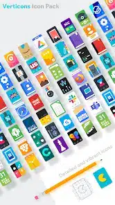 تحميل تطبيق Verticons Icon Pack مهكر Apk للاندرويد 2026 أخر إصدار مجانا