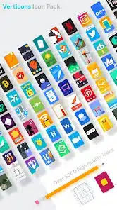 تحميل تطبيق Verticons Icon Pack مهكر Apk للاندرويد 2026 أخر إصدار مجانا