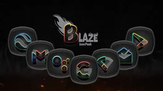 تحميل تطبيق Blaze Dark Icon Pack مهكر Apk للاندرويد 2026 أخر إصدار مجانا