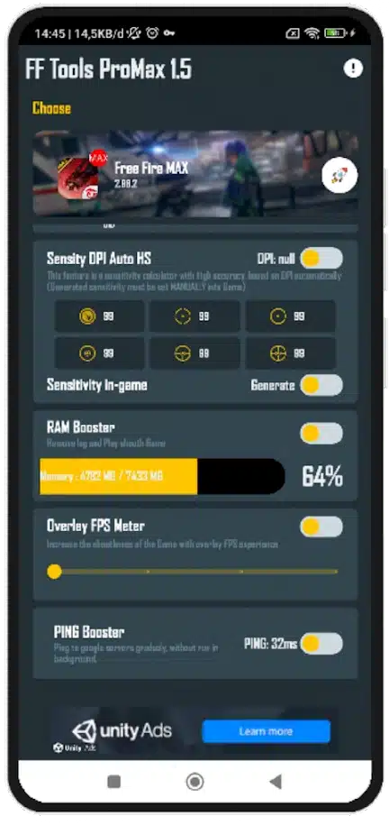 تحميل تطبيق FF Tools ProMax لتحسين أداء فري فاير للاندرويد 2026 أخر إصدار مجانا