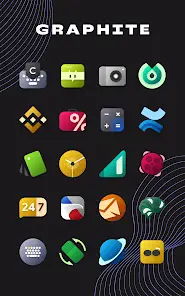 تحميل تطبيق Graphite Icon Pack مهكر Apk للاندرويد 2026 أخر إصدار مجانا