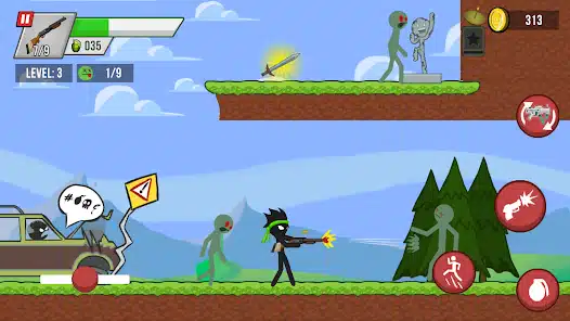 تحميل لعبة Stickman vs Zombies مهكرة Apk للاندرويد 2026 أخر إصدار مجانا