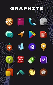 تحميل تطبيق Graphite Icon Pack مهكر Apk للاندرويد 2026 أخر إصدار مجانا