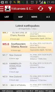 تحميل تطبيق Volcanoes & Earthquakes مهكر Apk للاندرويد 2026 أخر إصدار مجانا