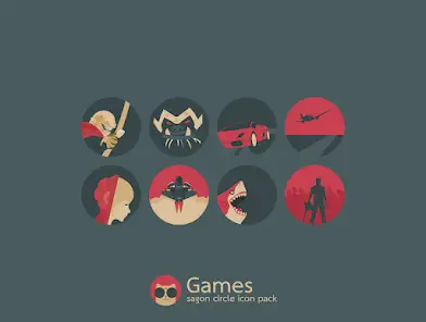تحميل تطبيق Sagon Circle: Dark Icon Pack مهكر للاندرويد Apk أخر إصدار 2026 مجانا