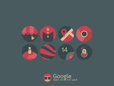 تحميل تطبيق Sagon Circle: Dark Icon Pack مهكر للاندرويد Apk أخر إصدار 2026 مجانا