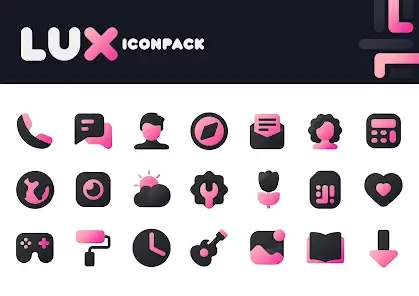 تحميل تطبيق LuX Pink IconPack مهكر Apk للاندرويد 2026 أخر إصدار مجانا