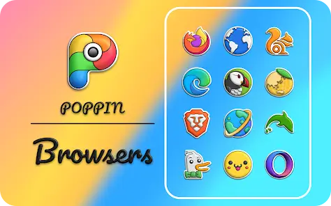 تحميل تطبيق Poppin icon pack مهكر Apk للاندرويد 2026 أخر إصدار مجانا