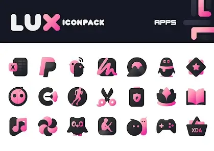 تحميل تطبيق LuX Pink IconPack مهكر Apk للاندرويد 2026 أخر إصدار مجانا