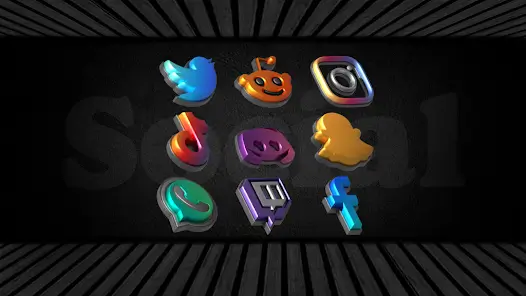 تحميل تطبيق Auric Dark 3D Icon Pack مهكر Apk للاندرويد 2026 أخر إصدار مجانا