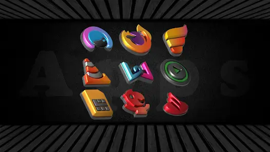 تحميل تطبيق Auric Dark 3D Icon Pack مهكر Apk للاندرويد 2026 أخر إصدار مجانا