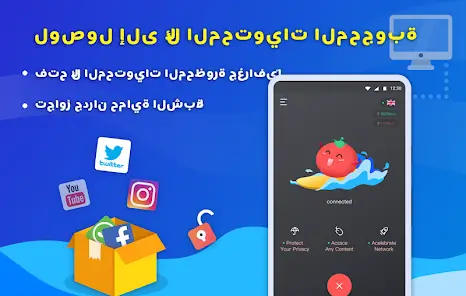تحميل تطبيق Tomato VPN مهكر Apk للاندرويد 2026 أخر إصدار مجانا