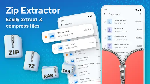 تحميل تطبيق Zip Extractor مهكر Apk للاندرويد 2026 أخر إصدار مجانا
