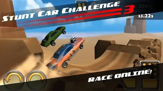 تحميل لعبة Stunt Car Challenge 3 مهكرة Apk للاندرويد 2026 أخر إصدار مجانا