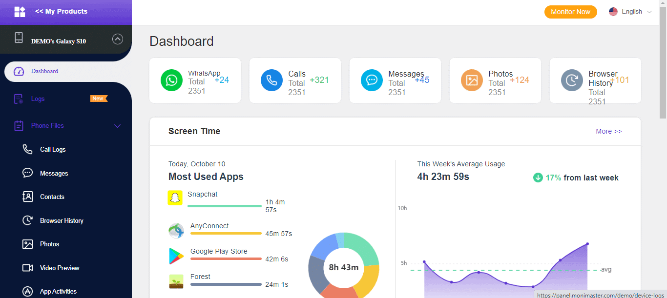 أفضل تطبيق للرقابة الأبوية MoniMaster for Android للسيطرة الكاملة على نشاط أطفالك للاندرويد