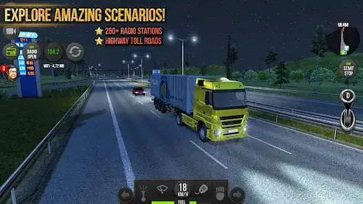 تحميل لعبة Truck Simulator Europe 2018 مهكرة Apk للاندرويد أخر إصدار مجانا