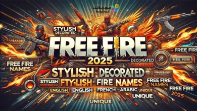 اسماء فري فاير مزخرفة Free Fire names