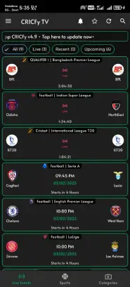 تحميل تطبيق CricFy TV مهكر Apk للاندرويد 2026 أخر إصدار مجانا