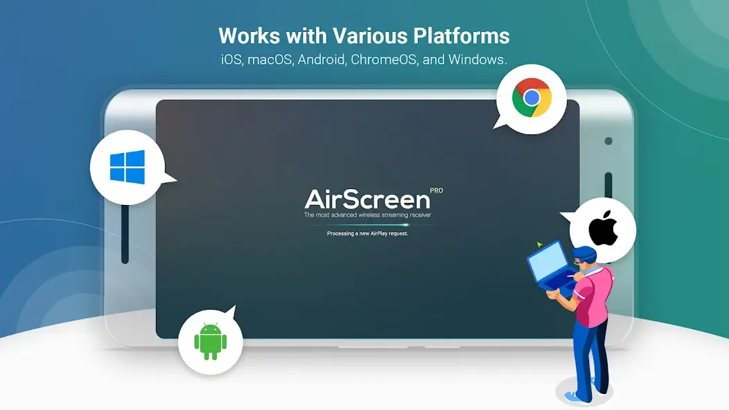 تحميل تطبيق AirScreen مهكر Apk للاندرويد 2026 أخر إصدار مجانا