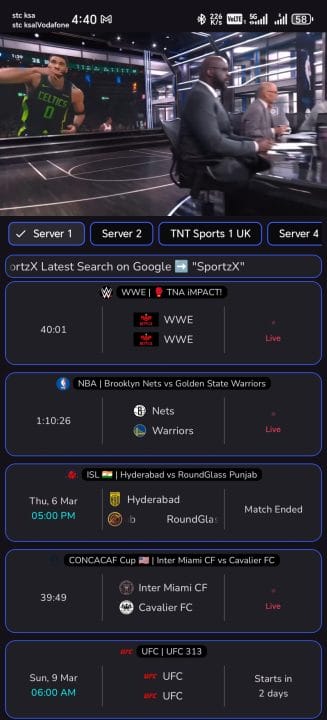 تحميل تطبيق SportzX Live TV مهكر Apk بدون إعلانات للاندرويد 2026 أخر إصدار مجانا