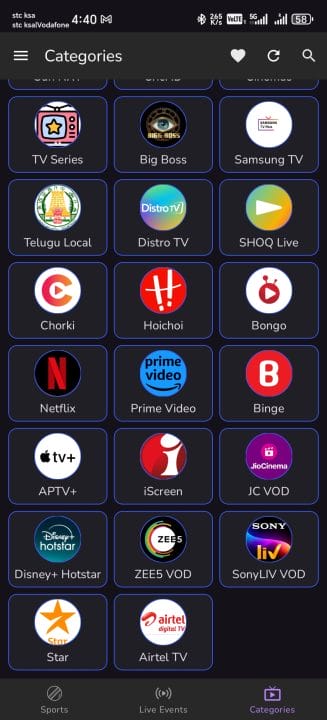 تحميل تطبيق SportzX Live TV مهكر Apk بدون إعلانات للاندرويد 2026 أخر إصدار مجانا