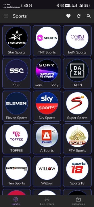 تحميل تطبيق SportzX Live TV مهكر Apk بدون إعلانات للاندرويد 2026 أخر إصدار مجانا