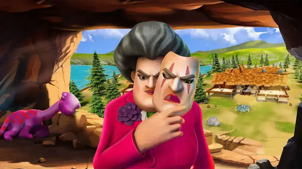 تحميل لعبة Scary Teacher 3D Stone Age مهكرة Apk للاندرويد 2026 أخر إصدار مجانا