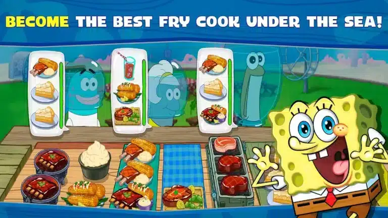تحميل لعبة SpongeBob Krusty Cook-Off مهكرة Apk للاندرويد 2026 أخر إصدار مجانا