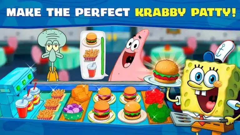 تحميل لعبة SpongeBob Krusty Cook-Off مهكرة Apk للاندرويد 2026 أخر إصدار مجانا