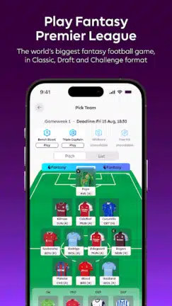 تحميل لعبة فانتازي البريميرليج Fantasy Premier League مهكرة Apk للاندرويد 2026 أخر إصدار مجانا