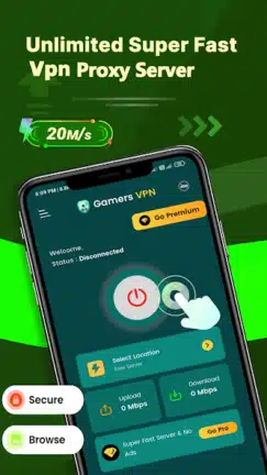 تحميل برنامج Gamers Vpn مهكر Apk للاندرويد 2026 أخر إصدار مجانا