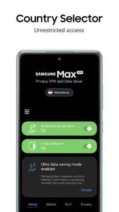 تحميل تطبيق Samsung Max Vpn مهكر Apk للاندرويد 2026 أخر إصدار مجانا