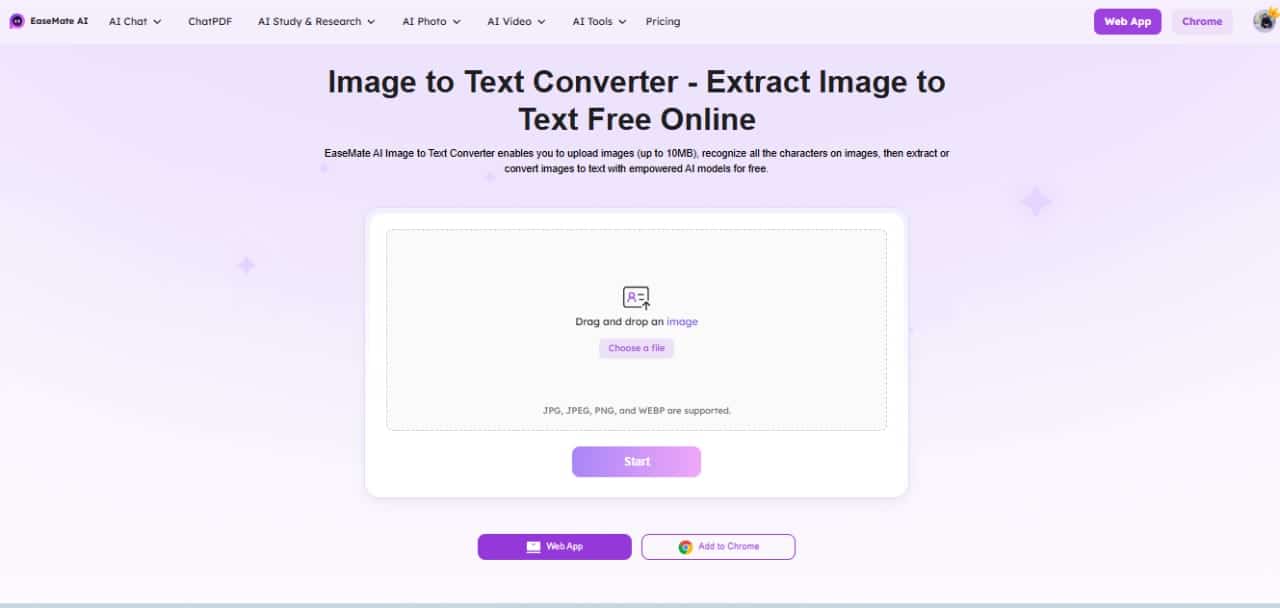 تحويل الصور إلى نص بسهولة في ثلاث نقرات مع EaseMate AI