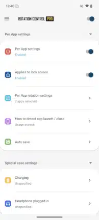 تحميل تطبيق Rotation Control Pro مهكر Apk للاندرويد 2026 أخر إصدار مجانا