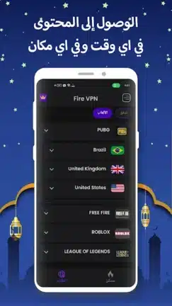 تحميل تطبيق Fire VPN مهكر Apk للاندرويد 2026 أخر إصدار مجانا