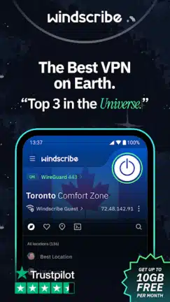 تحميل تطبيق Windscribe VPN مهكر Apk للاندرويد 2026 أخر إصدار مجانا