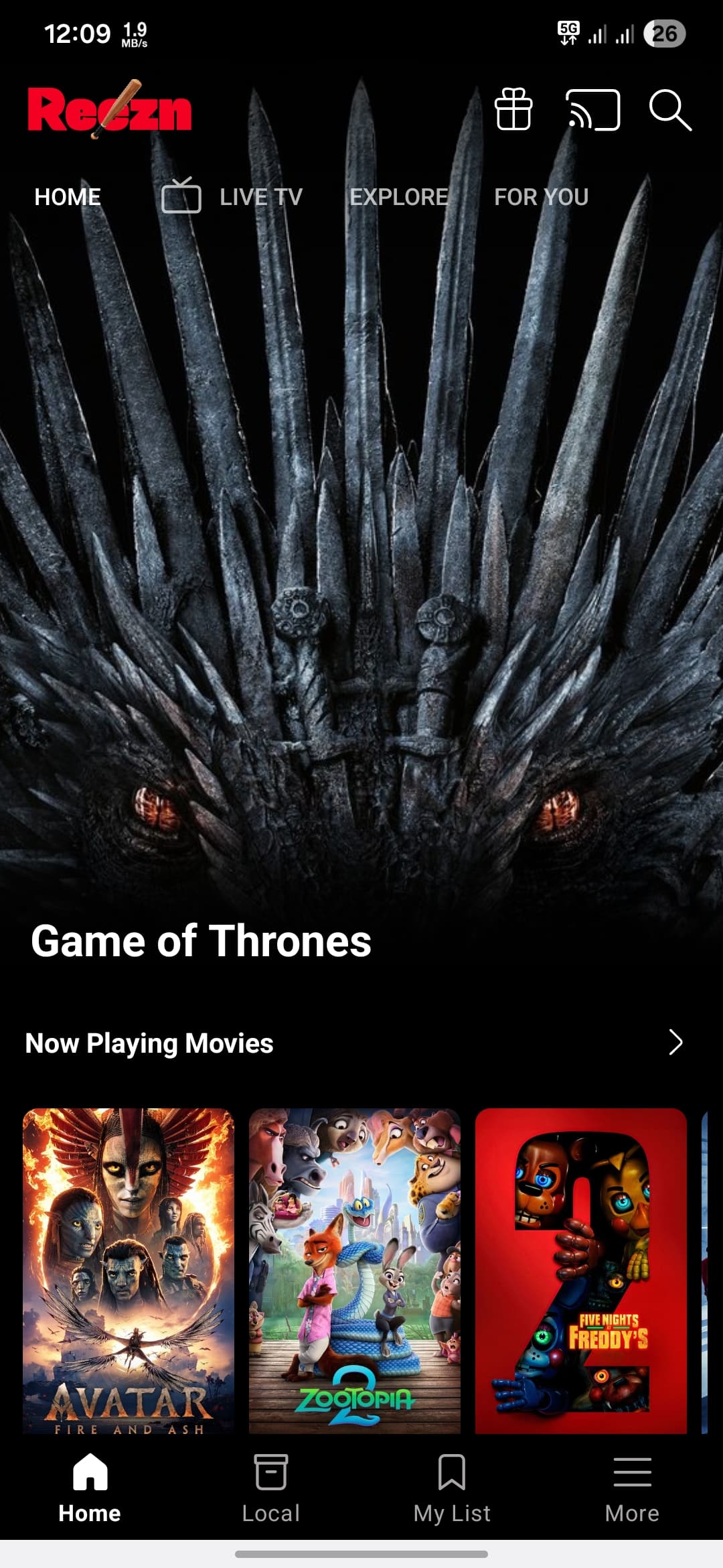 تحميل تطبيق Reezn TV v2.0.0 مهكر Apk للاندرويد 2026 أخر إصدار مجانا