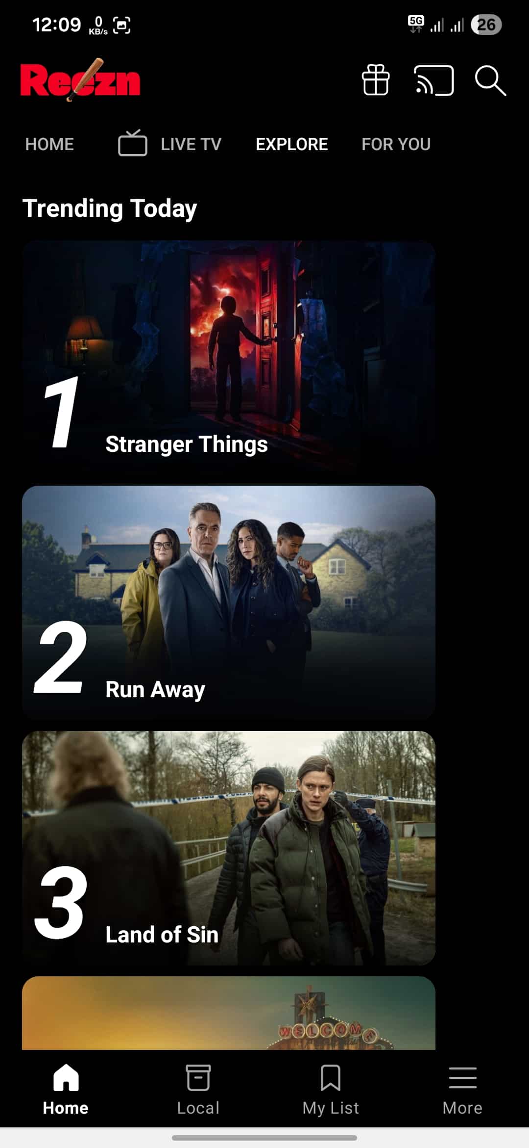 تحميل تطبيق Reezn TV v2.0.0 مهكر Apk للاندرويد 2026 أخر إصدار مجانا