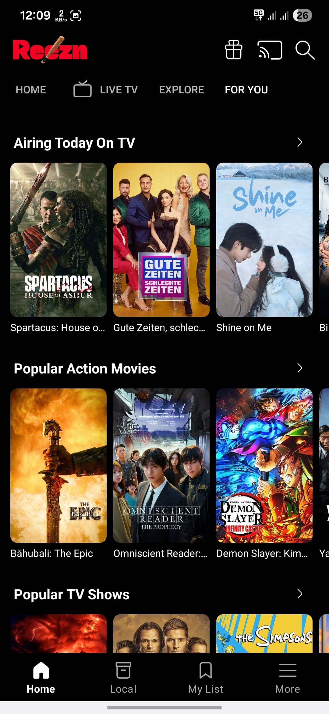 تحميل تطبيق Reezn TV v2.0.0 مهكر Apk للاندرويد 2026 أخر إصدار مجانا