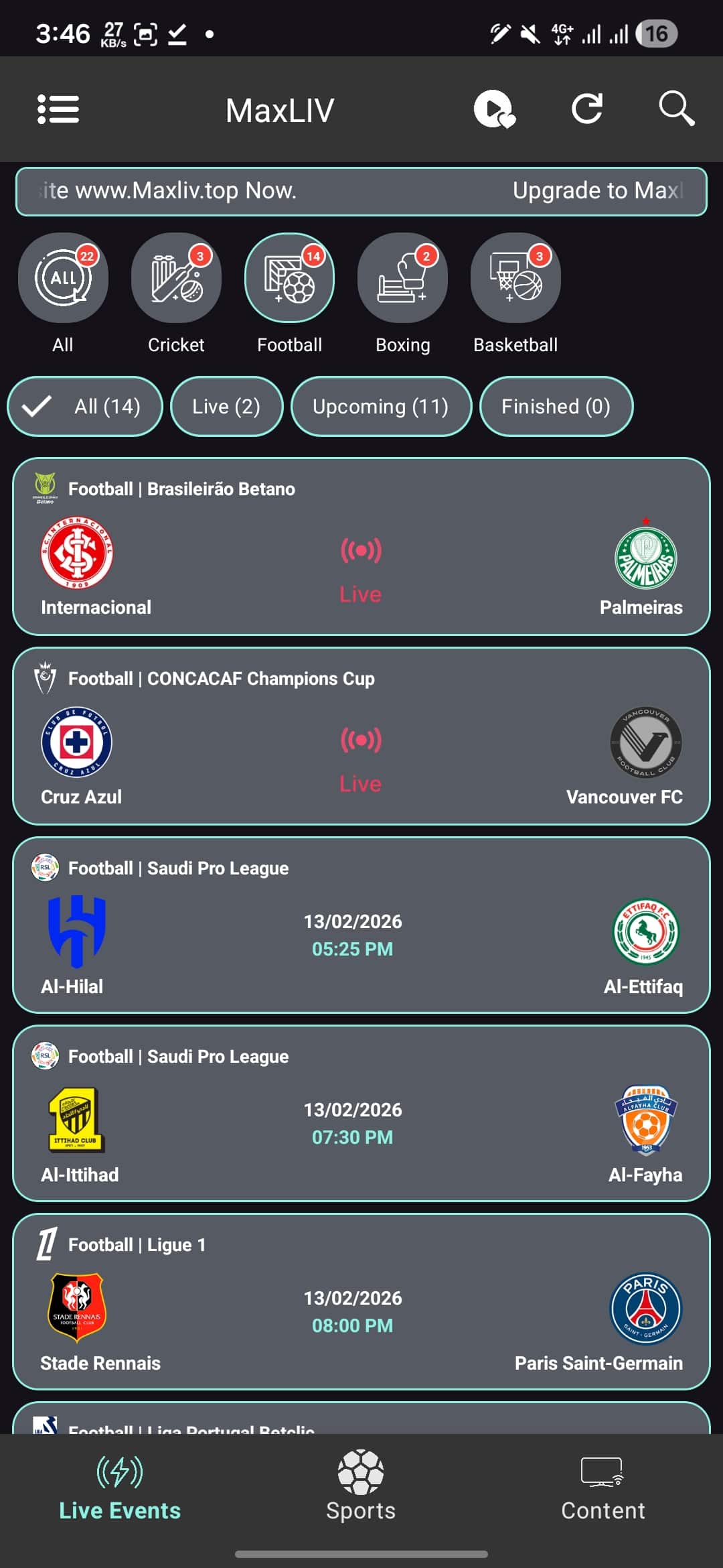 تحميل تطبيق MaxLIV مهكر Apk للاندرويد 2026 أخر إصدار مجانا