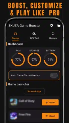 تحميل تطبيق SKUZA Game Booster مهكر Apk للاندرويد 2026 أخر إصدار مجانا