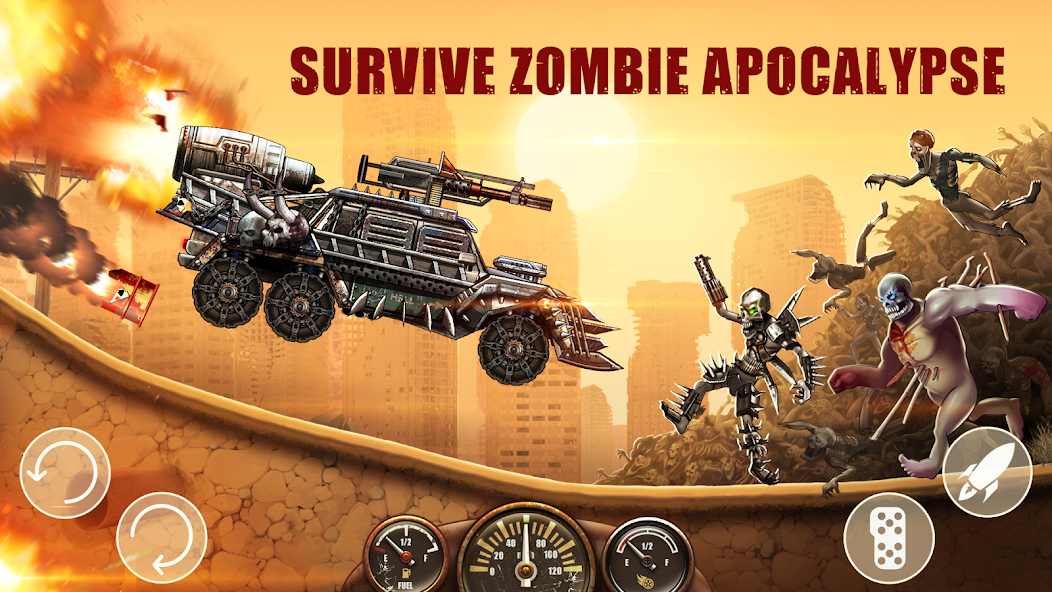 تحميل لعبة Zombie Hill Racing مهكرة Apk للاندرويد 2026 أخر إصدار مجانا